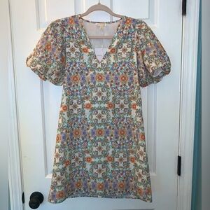 NWT Anna Cate Floral Puff Sleeve Mini Dress